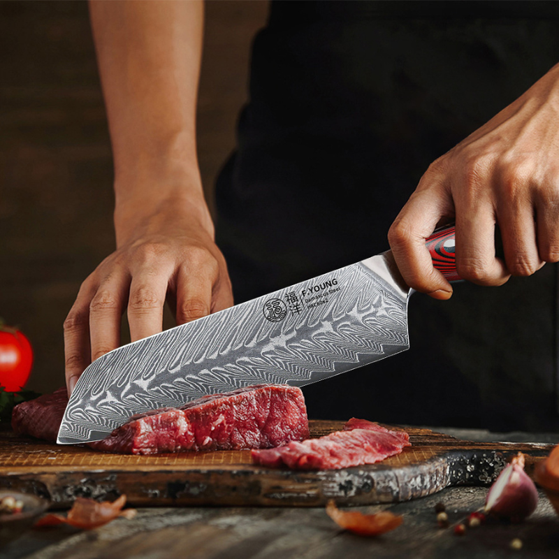 couteau-santoku-japonais-damas-elegance-G10-2